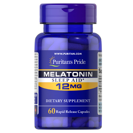 Melatonin 12 mg. One Bottle of 60 Rapid Release Capsules-1