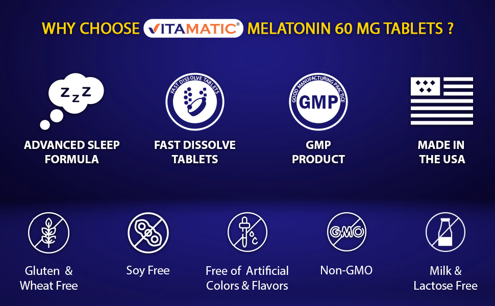 Vitamatic-Melatonin-60mg-Fast-Dissolve-Tablets-60-Vegan-Natural-Berry-Flavor-Tablets-Non-Habit-Forming-Non-GMO-Gluten-Free-(1 Bottle) 